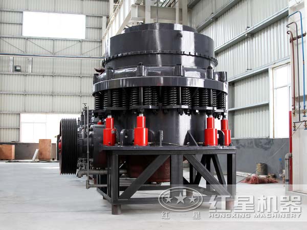 金礦石圓錐破碎機(jī)側(cè)面圖