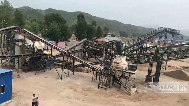 河北豐寧時(shí)產(chǎn)100噸鵝卵石碎沙生產(chǎn)視頻