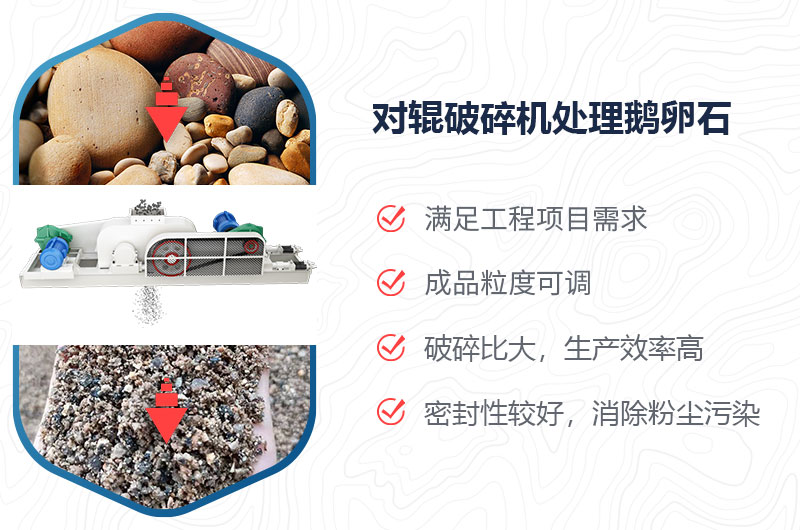 對(duì)輥破碎機(jī)能擠鵝卵石嗎？附視頻