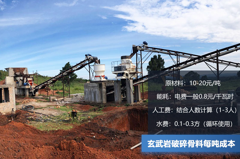 玄武巖破碎骨料每噸成本多少錢(qián)？玄武巖破碎設(shè)備有哪些？