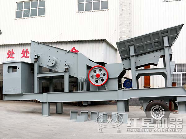 時產(chǎn)100-150噸的移動石子破碎機(jī)