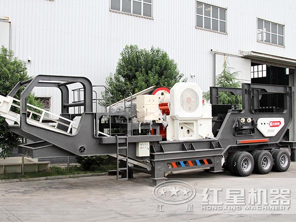 輪胎式移動破碎站-車載行走，隨用隨走，方便更快捷