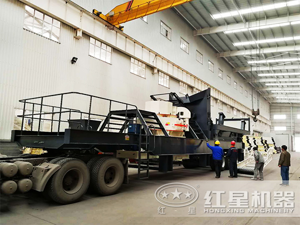 青石、鵝卵石等物料制砂處理推薦使用車載流動制砂機