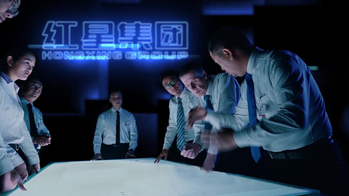 紅星與國外企業(yè)進行技術(shù)洽談