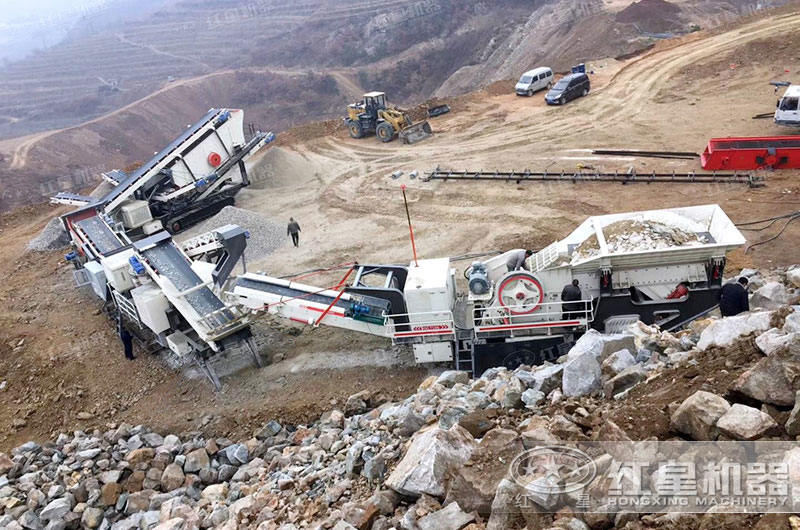 無聲無塵大型移動石子破碎機生產現(xiàn)場