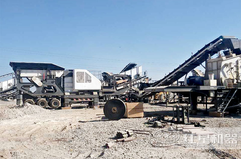 阿曼時(shí)產(chǎn)300t建筑垃圾移動破碎站一