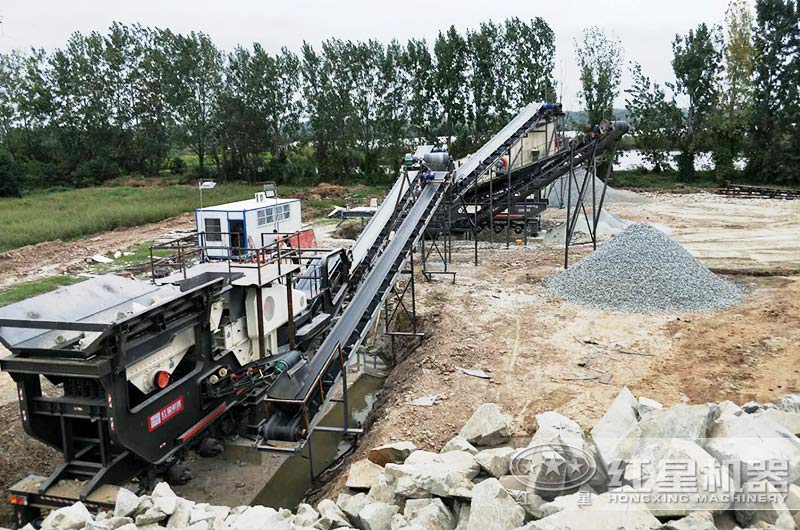 移動(dòng)粉石子機(jī)生產(chǎn)現(xiàn)場