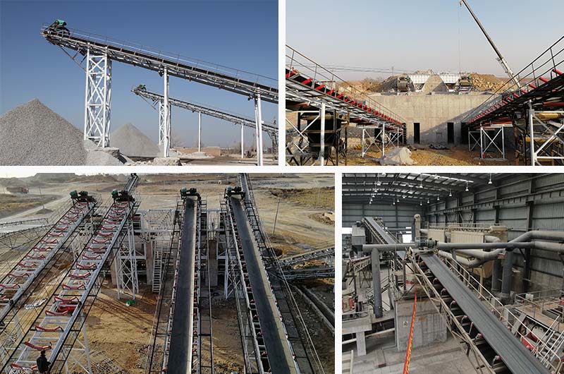 膠帶輸送機(jī)客戶作業(yè)現(xiàn)場(chǎng)